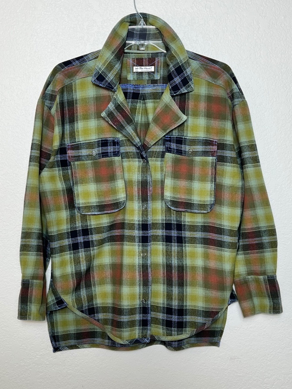 We The Free Izzie Plaid Cargo Shirt Jacket Shacket - Picture 4 of 15